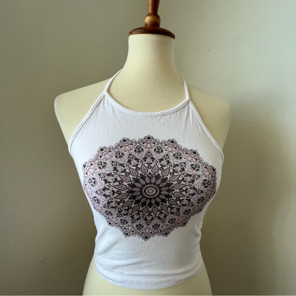 Brandy Melville White Halter Top